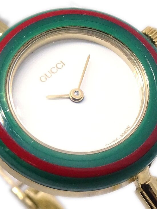 Gucci 11/12.2 Change Bezel Chameleon Quartz Watch SS 187114